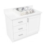 Miamivit Catherine Lavabo Rosette Acanthus Doğal Mermer Leylak 40x60x15 - Görsel 2