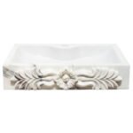 Miamivit Catherine Lavabo Rosette Acanthus Doğal Mermer Pearl 40x60x15 - Görsel 6