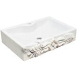 Miamivit Catherine Lavabo Rosette Acanthus Doğal Mermer Pearl 40x60x15
