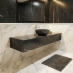 Miamivit Cleopatra Lavabo Seashell Border Doğal Mermer Ayhan Black 40x20h - Görsel 30