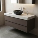 Miamivit Cleopatra Lavabo Seashell Border Doğal Mermer Ayhan Black 40x20h - Görsel 18