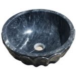 Miamivit Cleopatra Lavabo Seashell Border Doğal Mermer Ayhan Black 40x20h - Görsel 11