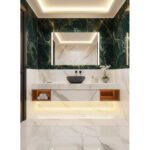 Miamivit Cleopatra Lavabo Seashell Border Doğal Mermer Ayhan Black 40x20h - Görsel 7