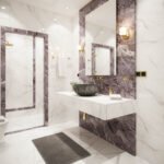 Miamivit Cleopatra Lavabo Seashell Border Doğal Mermer Ayhan Black 40x20h - Görsel 4