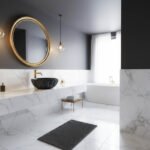 Miamivit Cleopatra Lavabo Seashell Border Doğal Mermer Ayhan Black 40x20h - Görsel 2