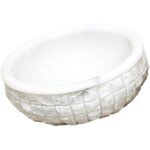 Miamivit Cleopatra Lavabo Seashell Grid Doğal Mermer Milas Pearl 40x20h - Görsel 13