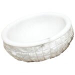 Miamivit Cleopatra Lavabo Seashell Grid Doğal Mermer Milas Pearl 40x20h - Görsel 11