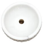 Miamivit Cleopatra Lavabo Seashell Grid Doğal Mermer Milas Pearl 40x20h - Görsel 10