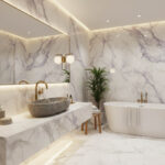 Miamivit Stone Lavabo Stone Doğal Mermer Tundra Gray 40x60x15 - Görsel 2