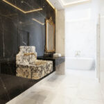 Miamivit Palace Lavabo Hadrian Doğal Mermer Calacatta Viola 60x40x20 - Görsel 16