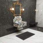 Miamivit Palace Lavabo Hadrian Doğal Mermer Calacatta Viola 60x40x20 - Görsel 15