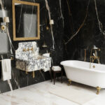 Miamivit Palace Lavabo Hadrian Doğal Mermer Calacatta Viola 60x40x20 - Görsel 13