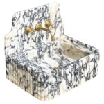 Miamivit Palace Lavabo Hadrian Doğal Mermer Calacatta Viola 60x40x20 - Görsel 12