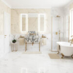 Miamivit Palace Lavabo Hadrian Doğal Mermer Calacatta Viola 60x40x20 - Görsel 4