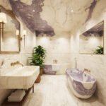 Miamivit Palace Lavabo Aurelian Calacatta Viola 60x40x25 - Görsel 8
