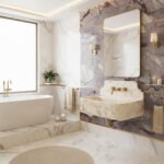 Miamivit Palace Lavabo Aurelian Calacatta Viola 60x40x25 - Görsel 6