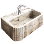 Miamivit Palace Lavabo Severus Doğal Mermer Calacatta Sugar 60x40x20 - Görsel 11