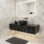 Miamivit Cleopatra Lavabo Seashell Border Doğal Mermer Ayhan Black 40x20h - Image 27