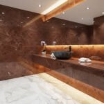 Miamivit Cleopatra Lavabo Seashell Border Doğal Mermer Ayhan Black 40x20h - Image 9