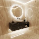 Miamivit Cleopatra Lavabo Seashell Grid Doğal Mermer Milas Pearl 40x20h - Image 14