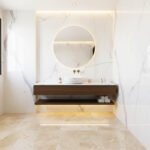 Miamivit Cleopatra Lavabo Seashell Grid Doğal Mermer Milas Pearl 40x20h - Image 2