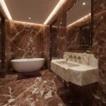 Miamivit Palace Lavabo Sugar Doğal Mermer Calacatta 80x40x15 - Image 11