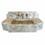 Miamivit Palace Lavabo Sugar Doğal Mermer Calacatta 80x40x15 - Image 8