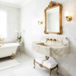 Miamivit Palace Lavabo Sugar Doğal Mermer Calacatta 80x40x15 - Image 5