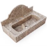 Miamivit Palace Lavabo Augustus Doğal Mermer Emperador 60x40x15 - Image 4