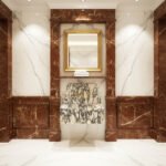 Miamivit Palace Lavabo Hadrian Doğal Mermer Calacatta Viola 60x40x20 - Image 11