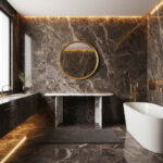 Miamivit Palace Masa Gloria Doğal Mermer Calacatta Viola 75x25x75 - Image 7