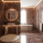 Miamivit Palace Masa Gloria Doğal Mermer Calacatta Viola 75x25x75 - Image 3