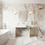 Miamivit Palace Masa Gloria Doğal Mermer Calacatta Viola 75x25x75 - Image 12