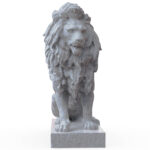 Miamivit La Perla Mermer Eşyalar Dış Cephe Art Dekor Aslan Uzanmış Bahçe, Hotel, Mağaza 210cmx220cm - Image 2