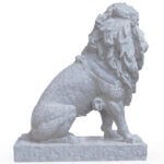 Miamivit La Perla Mermer Eşyalar Dış Cephe Art Dekor Aslan Uzanmış Bahçe, Hotel, Mağaza 210cmx220cm - Image 3