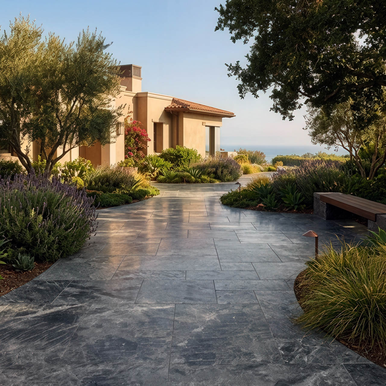 Tavas Gray Marble Luxury Garden