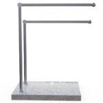 Miamivit La Perla Vitrifiye Havluluk Banyo Tezgah Üstü Havluluk-2-Li-25cm-30cm Havlu Kurutma Asma - Image 3