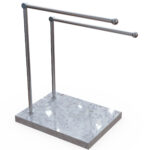 Miamivit La Perla Vitrifiye Havluluk Banyo Tezgah Üstü Havluluk-2-Li-25cm-30cm Havlu Kurutma Asma - Image 7