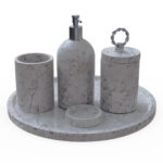 Miamivit La Perla Vitrifiye Tepsi Banyo Tepsi-24-Yuvarlak-Set Eşya Koyma - Image 2