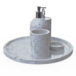 Miamivit La Perla Vitrifiye Tepsi Banyo Tepsi-24-Yuvarlak-Set Eşya Koyma - Image 7