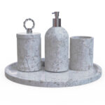 Miamivit La Perla Vitrifiye Tepsi Banyo Tepsi-24-Yuvarlak-Set Eşya Koyma - Image 3