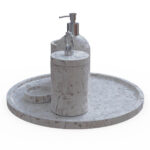 Miamivit La Perla Vitrifiye Tepsi Banyo Tepsi-24-Yuvarlak-Set Eşya Koyma - Image 4