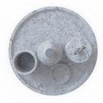 Miamivit La Perla Vitrifiye Tepsi Banyo Tepsi-24-Yuvarlak-Set Eşya Koyma - Image 5