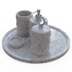 Miamivit La Perla Vitrifiye Tepsi Banyo Tepsi-24-Yuvarlak-Dalga-Set Eşya Koyma - Image 7