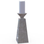 Miamivit La Perla Ev Dekor Dekorasyon Şamdan Mumluk Mermer Kule 10cm Vintage - Image 5