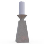 Miamivit La Perla Ev Dekor Dekorasyon Şamdan Mumluk Mermer Kule 8cm Vintage - Image 4