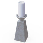 Miamivit La Perla Ev Dekor Dekorasyon Şamdan Mumluk Mermer Kule 8cm Vintage - Image 7