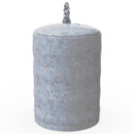 Miamivit La Perla Vitrifiye Kutu Banyo Kutu-Kapaklı-Uç-16cm -Dalga Eşya Koyma - Image 3