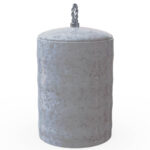 Miamivit La Perla Vitrifiye Kutu Banyo Kutu-Kapaklı-Uç-16cm -Dalga Eşya Koyma - Image 5