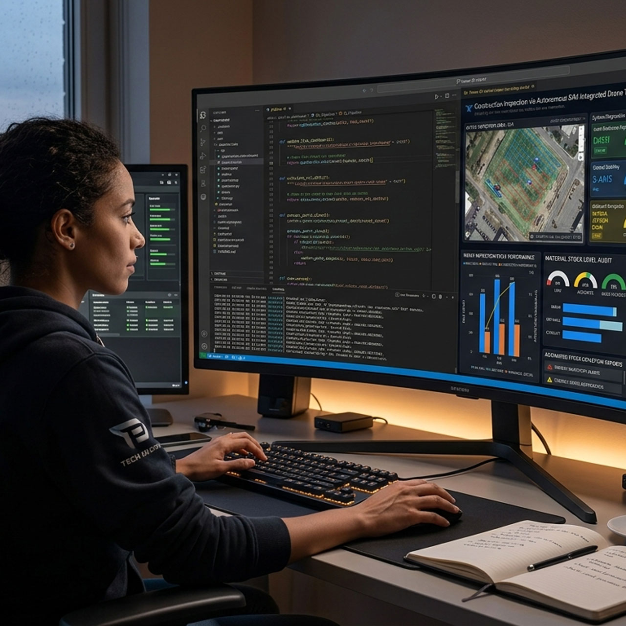 BIM Drone Inspection Command Center Control